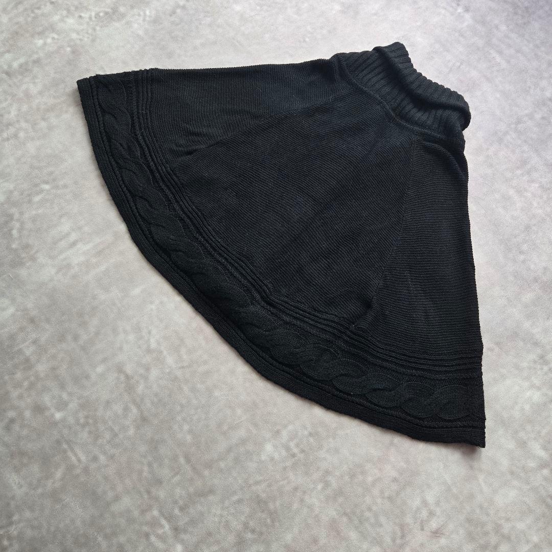 BURBERRY BLUE LABEL ポンチョ 38 ブラック 黒 - ジャケット・アウター