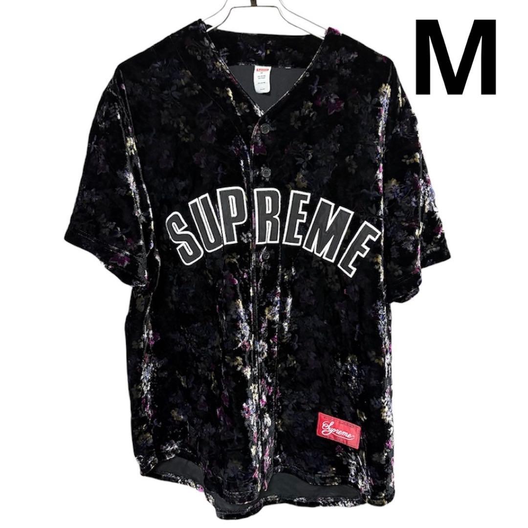 トップス Supreme Floral Velour Baseball Jersey
