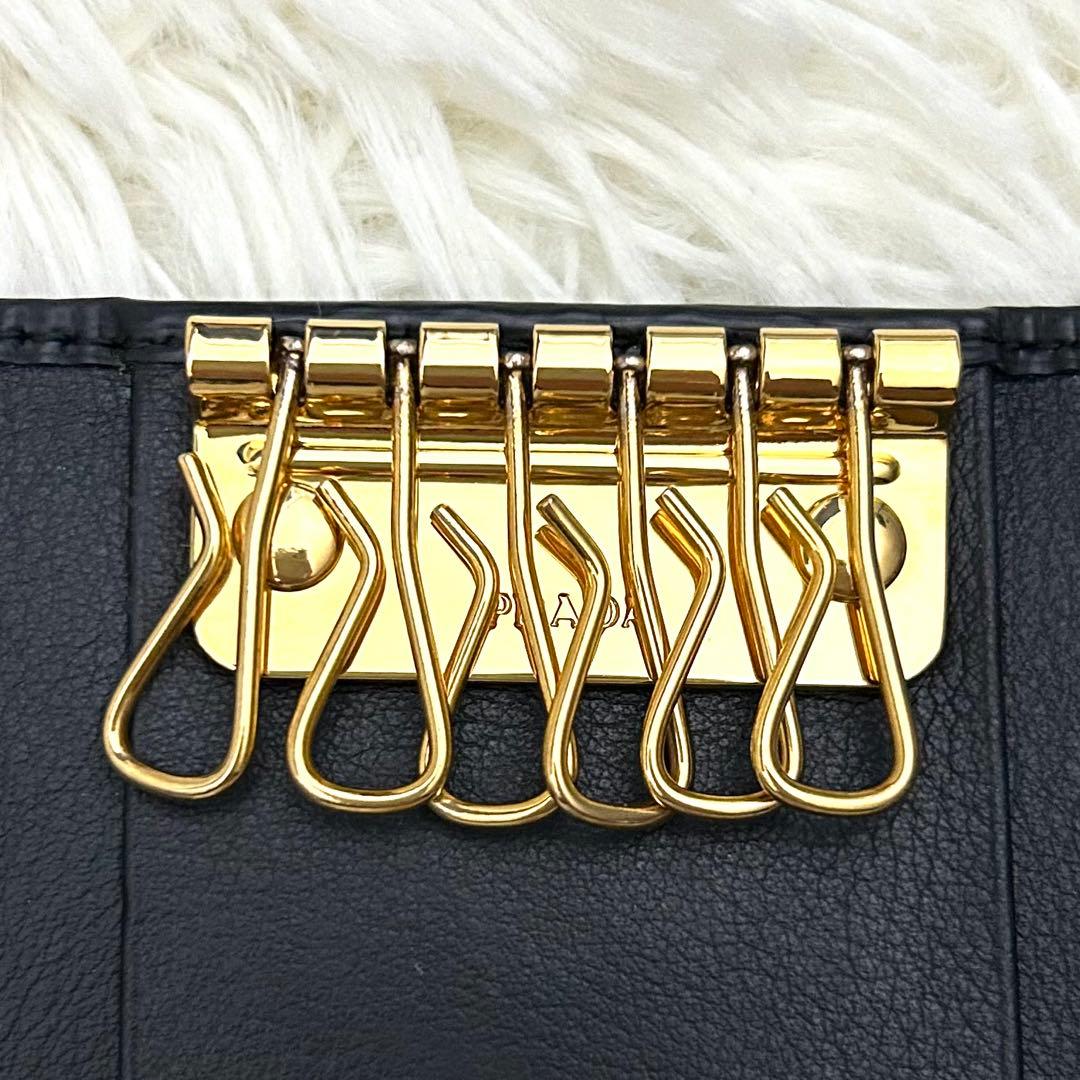 【極美品】PRADA プラダ 6連 レザーキーケース