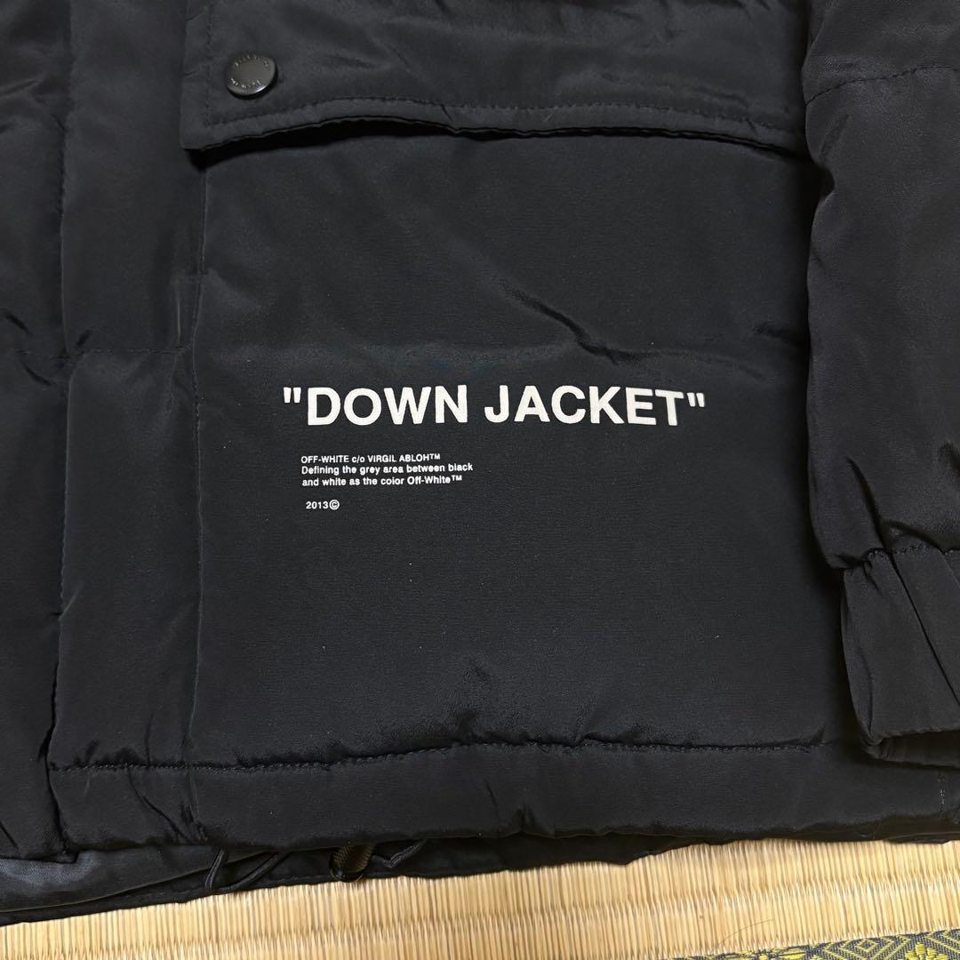 【古着】【訳アリ】off-white オフホワイト ダウンジャケット ブラック
