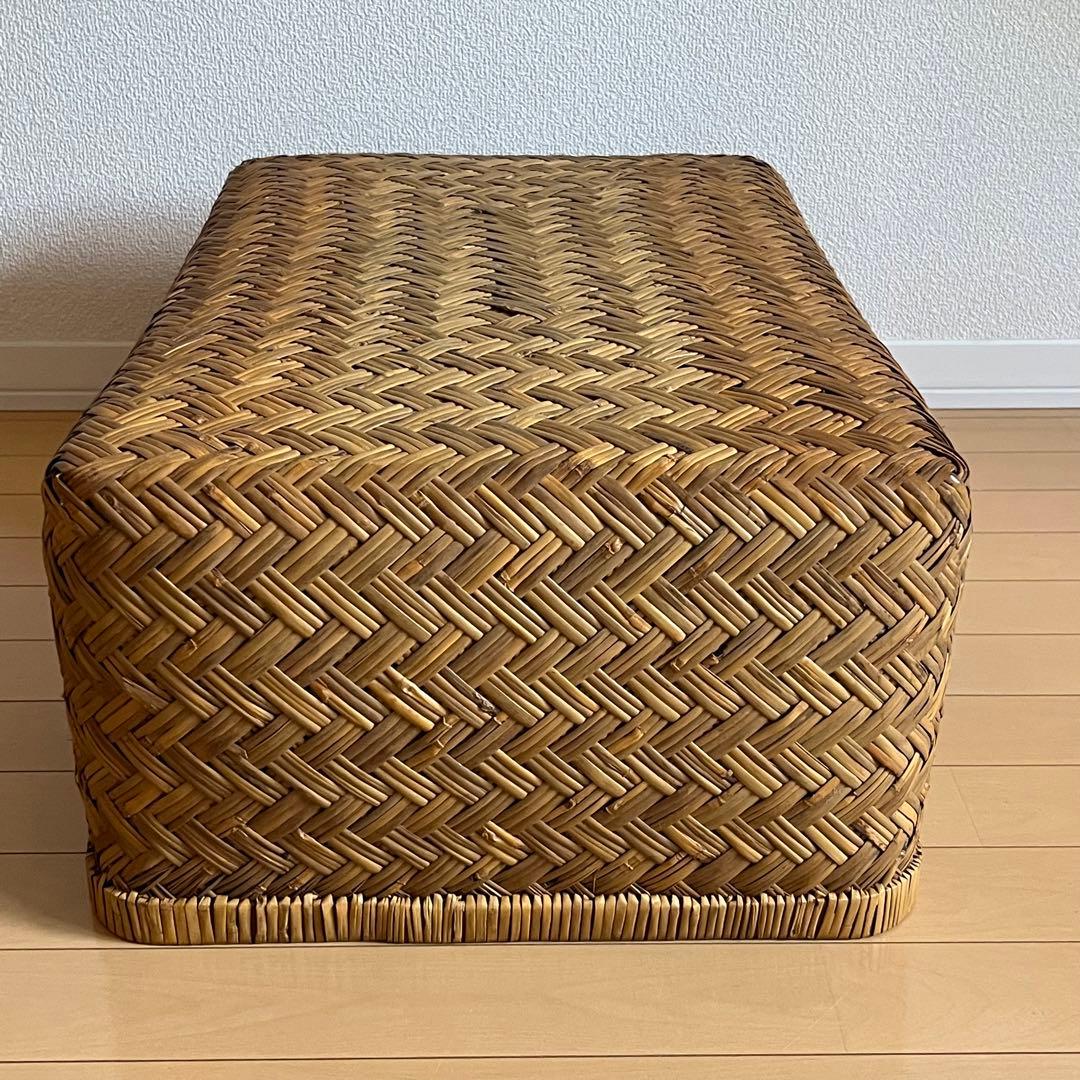 美品✨竹行李　古道具　アンティーク竹籠　収納カゴ昭和レトロ