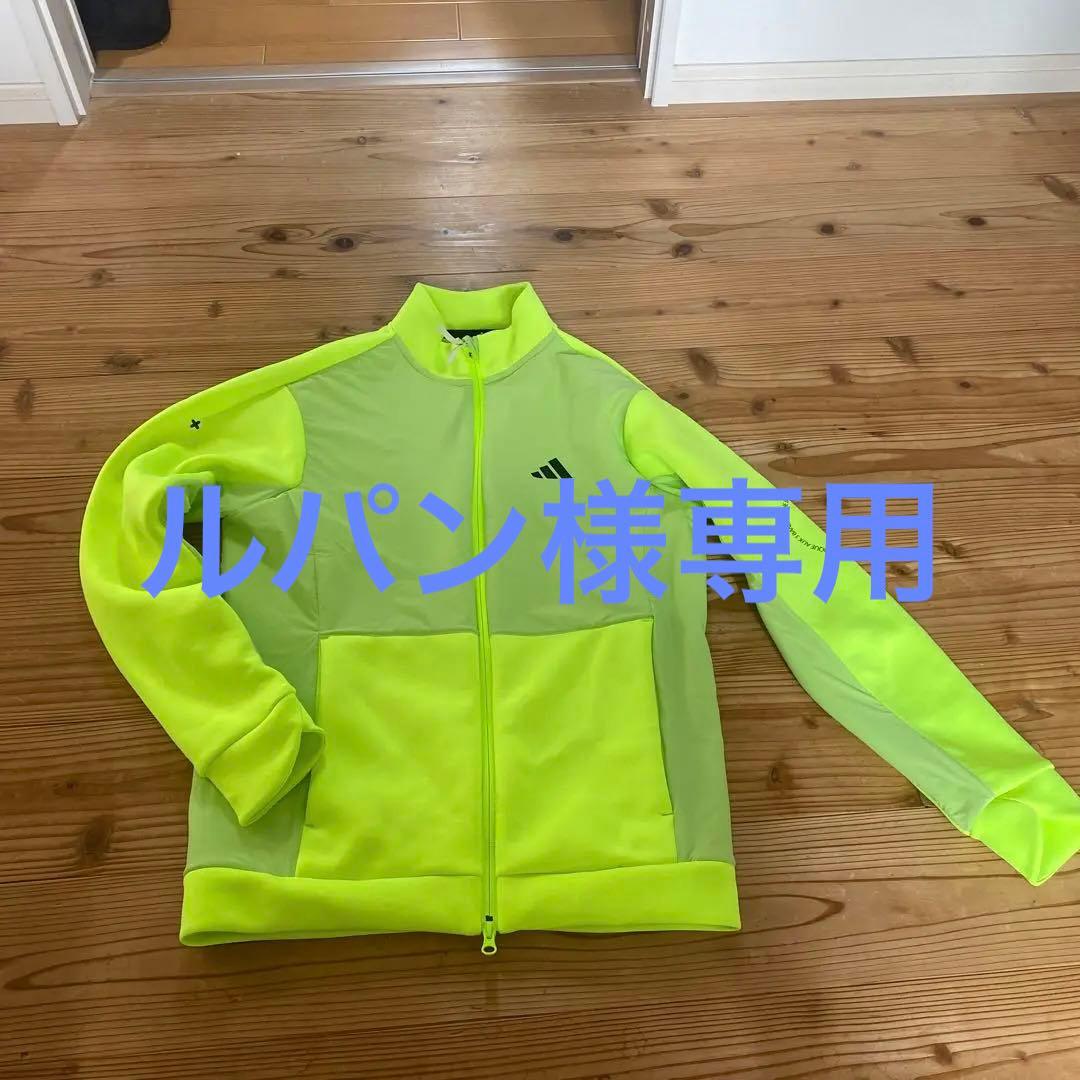 adidas 蛍光イエロー フルジップジャケット Mサイズ adidas 蛍光