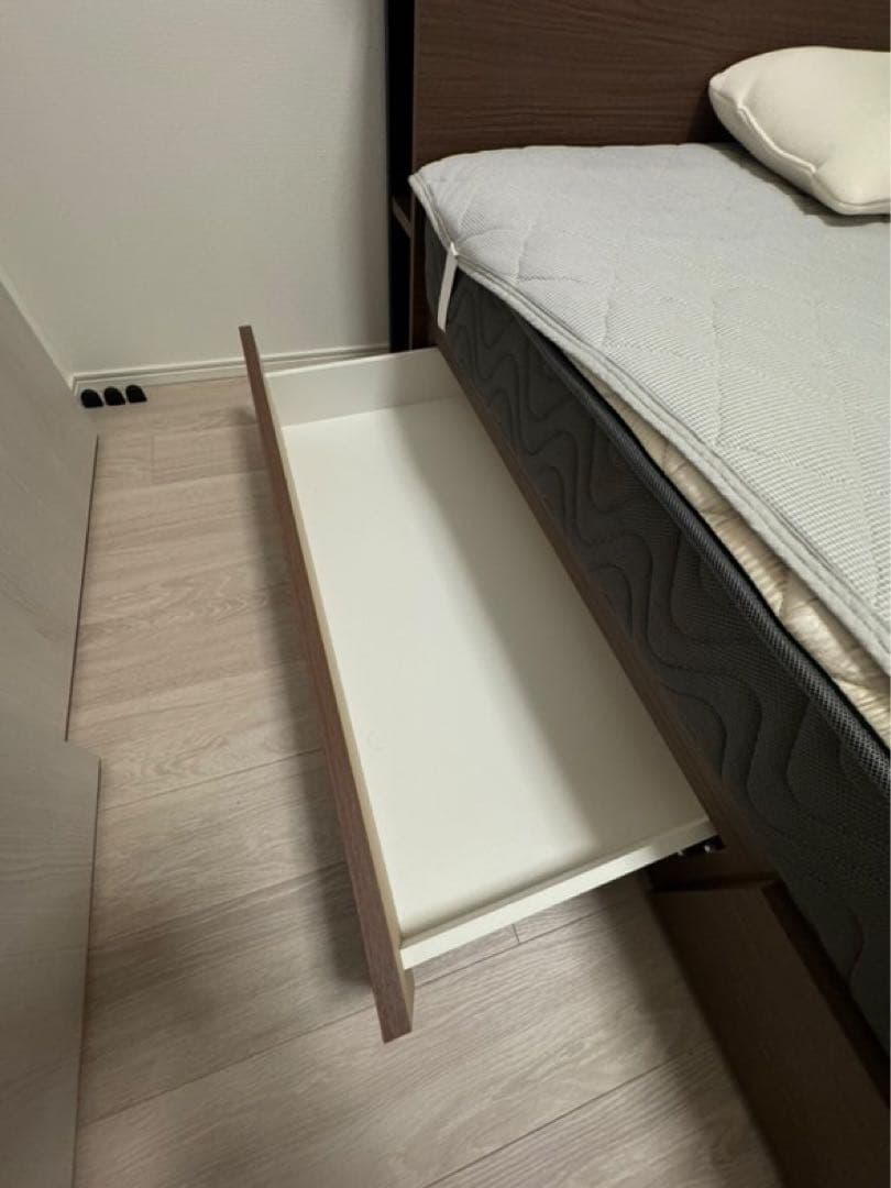 ニトリ ダブルベッドフレーム (キエンザ MBR) ミドルブラウン - メルカリ