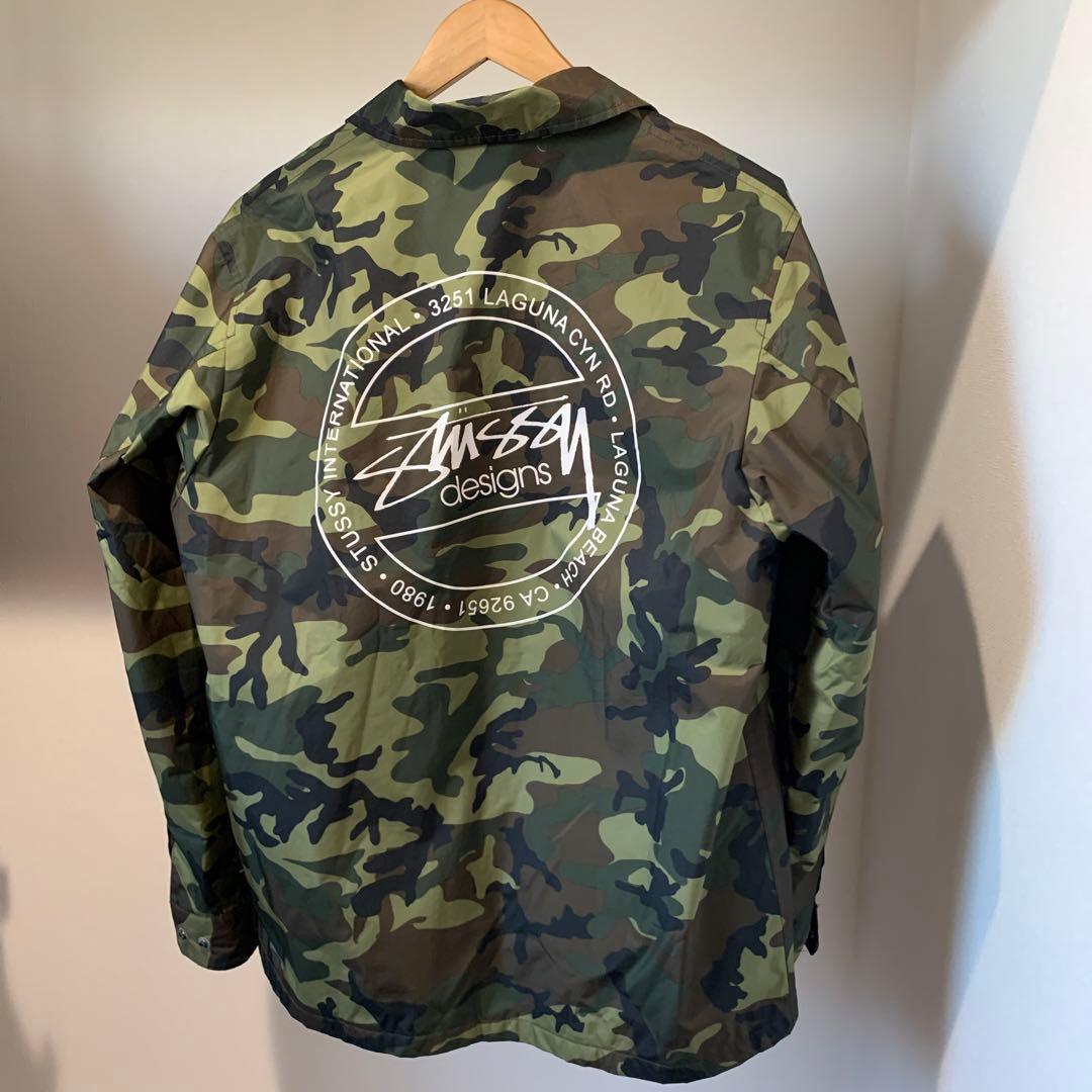 ステューシー コーチジャケット M 迷彩 カモ柄 - メルカリ