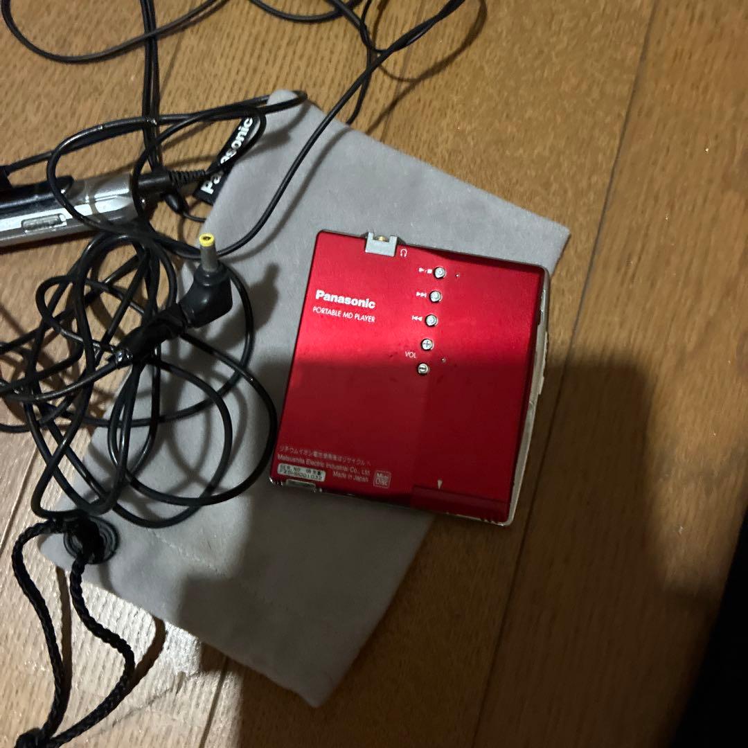 Panasonic MDプレーヤー SJ-MJ99 レッド　赤