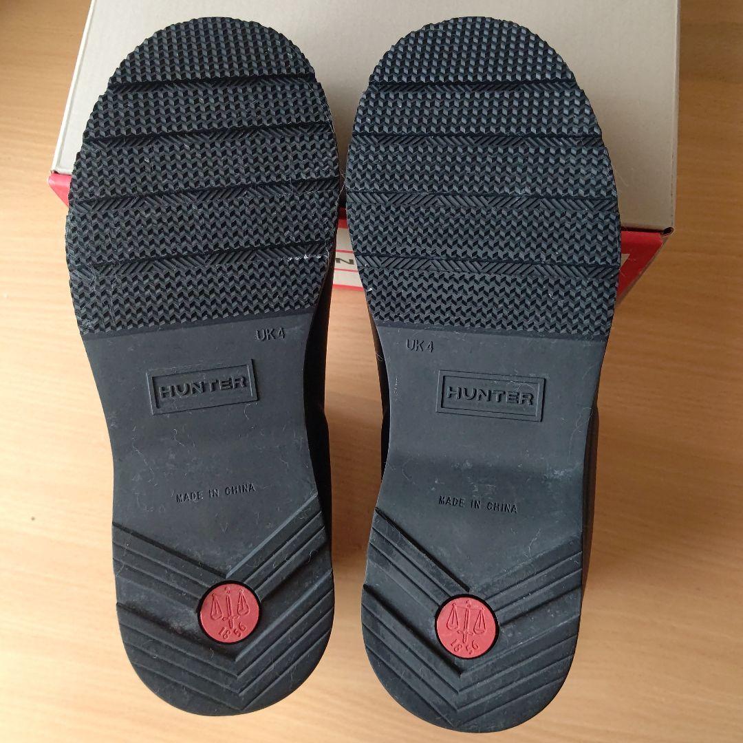 ハンター　HUNTER　ショート　レインブーツ　黒　UK4 23.0　箱付き