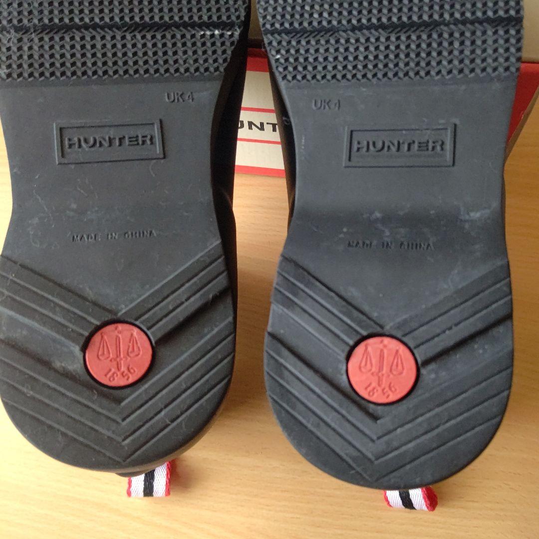 ハンター　HUNTER　ショート　レインブーツ　黒　UK4 23.0　箱付き