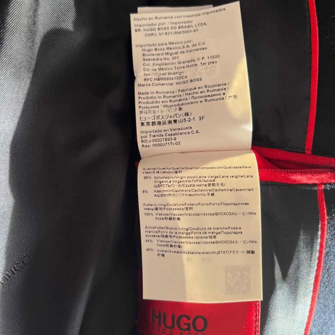 極美品HUGO ブラック チェスターコート