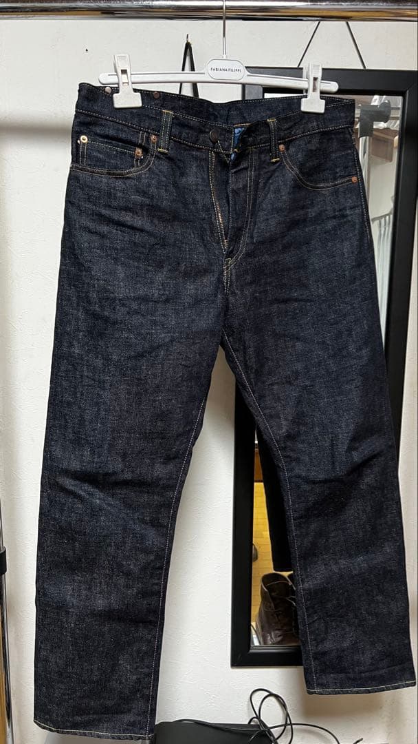 桃太郎ジーンズ 銅丹レーベル14.7oz 特濃セルビッチデニム W33