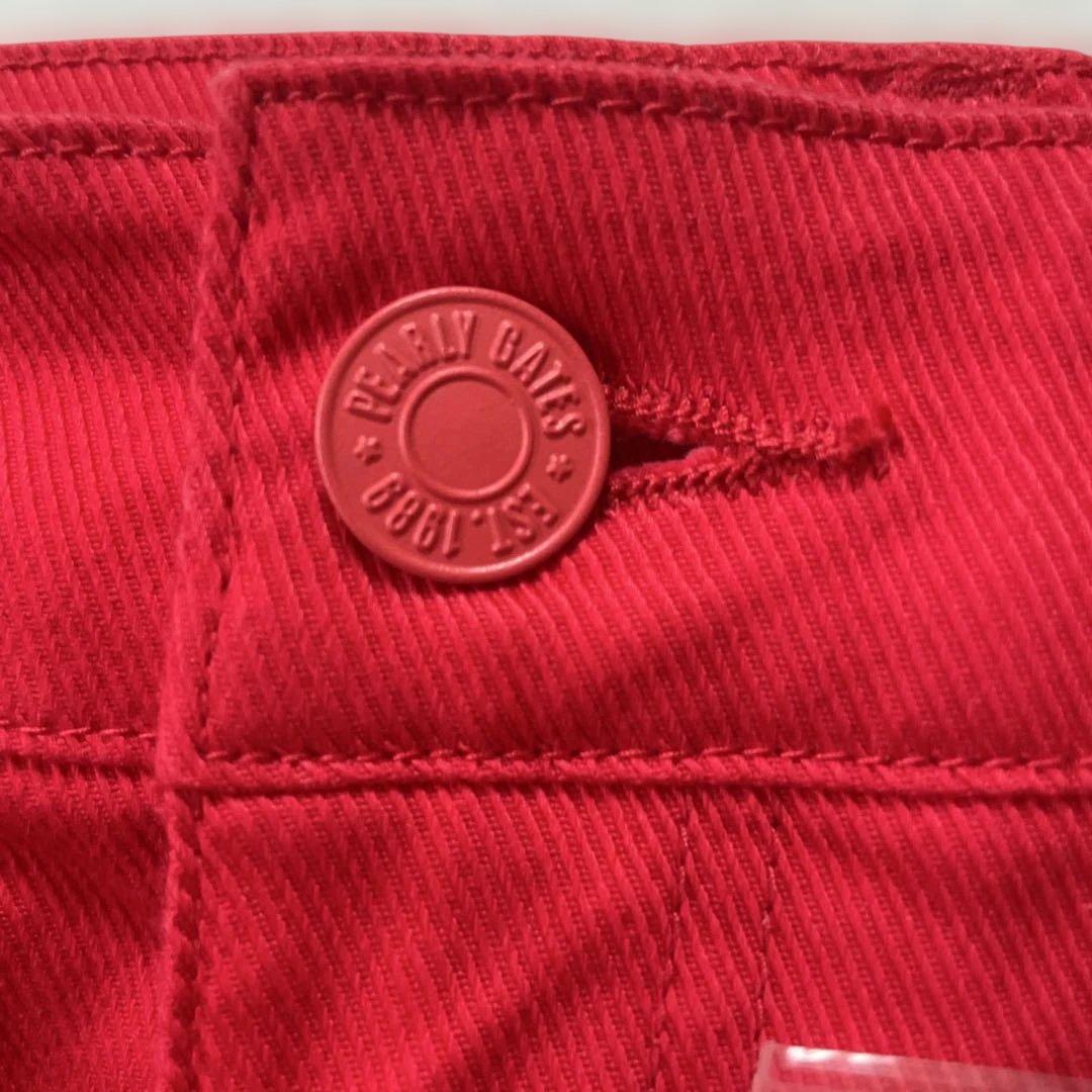 PEARLY GATES デニムスカート 25 レッド