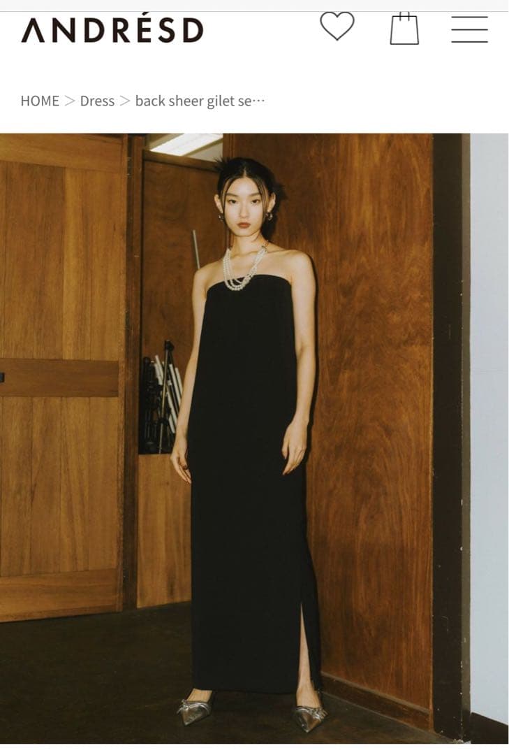 スーツ・フォーマル・ドレス Andresd back sheer gilet setup dress