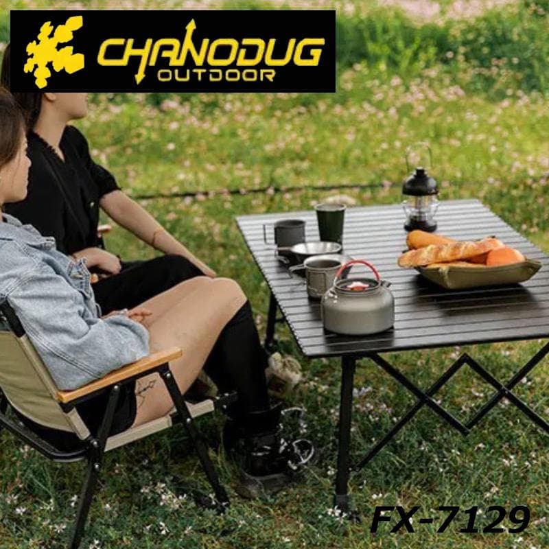 ★CHANODUG★フォールディング2WAYアルミロールテーブル★黒★ケース付★