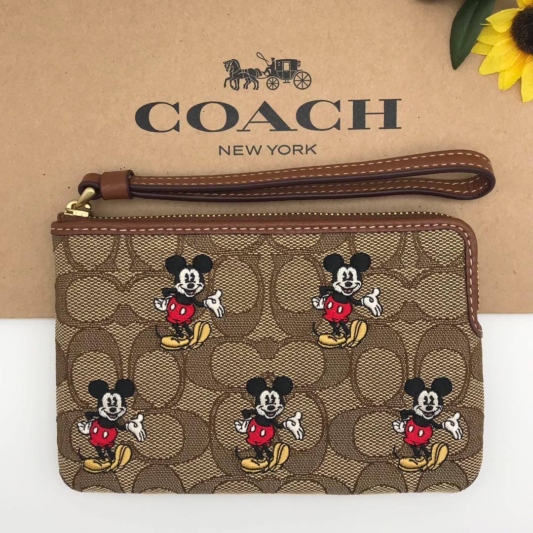 DISNEYxCOACH コラボ コーナージップ リストレット ミッキー 新品