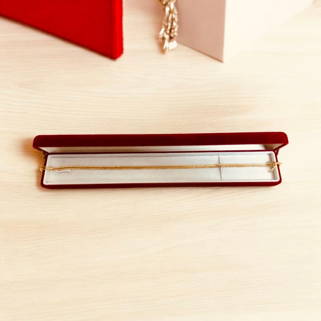 ゆ*ん様 18金ゴールドアンクレット 24cm 6～7グラム. 12面トリプル