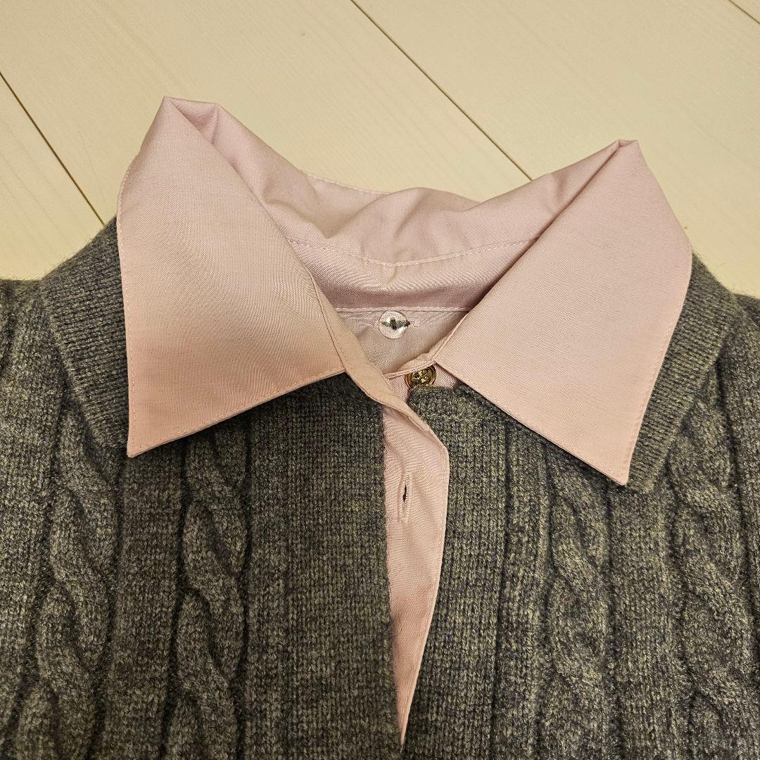 ジャスグリッティー レイヤードケーブルミニワンピース グレー