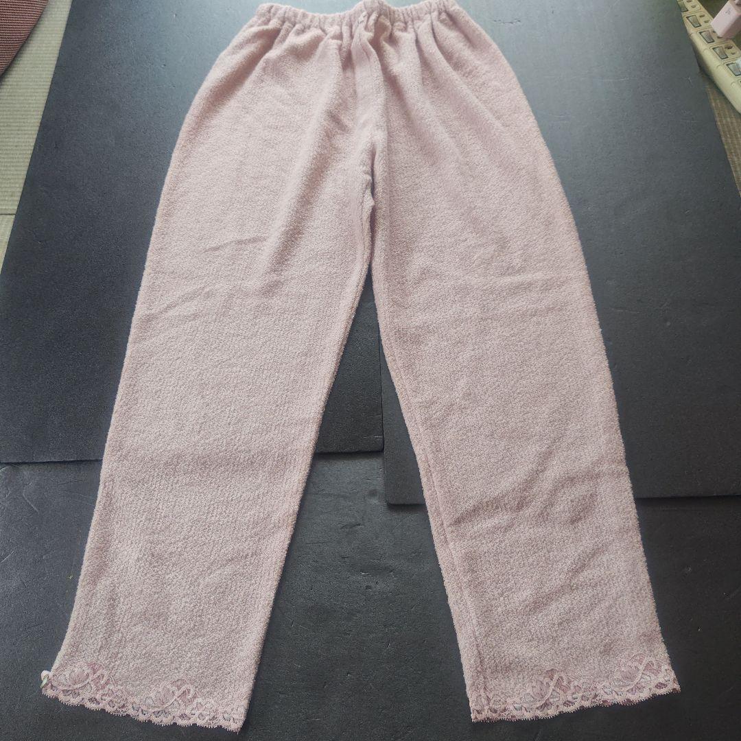 イクコのピンク レース付き パジャマセット