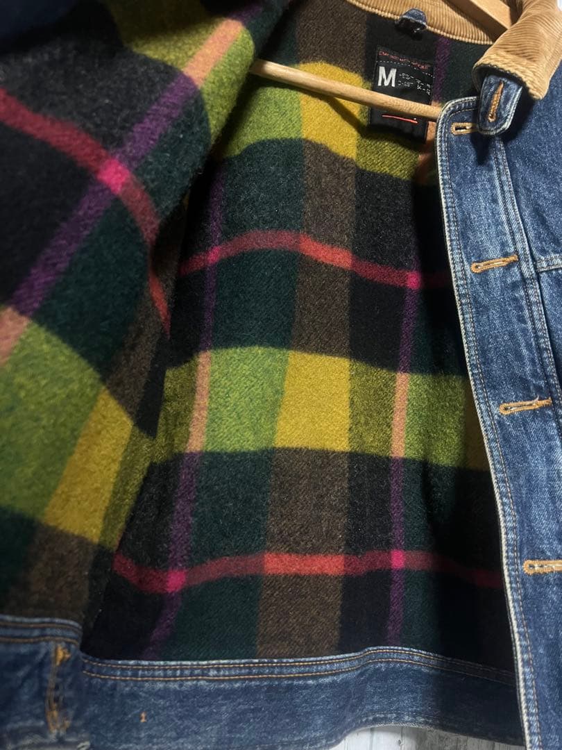 爆限定 ixi:z デニムジャケット カバーオール 裏地ブランケット 帆布 短丈