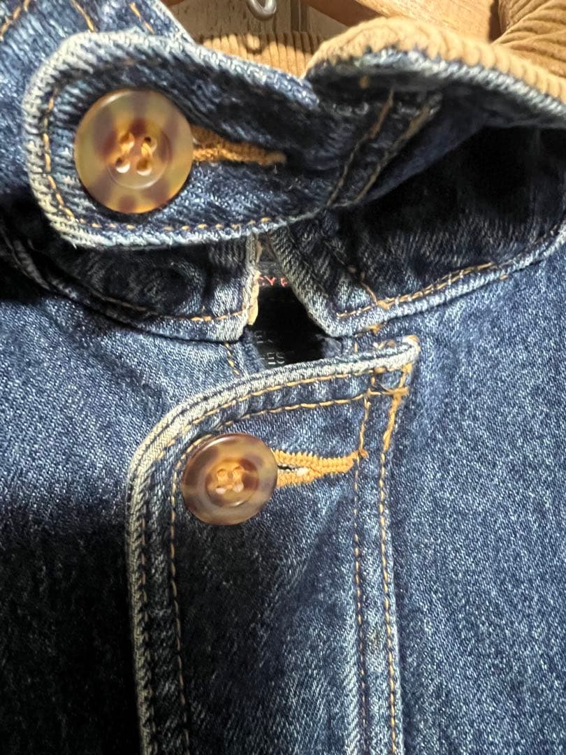 爆限定 ixi:z デニムジャケット カバーオール 裏地ブランケット 帆布 短丈