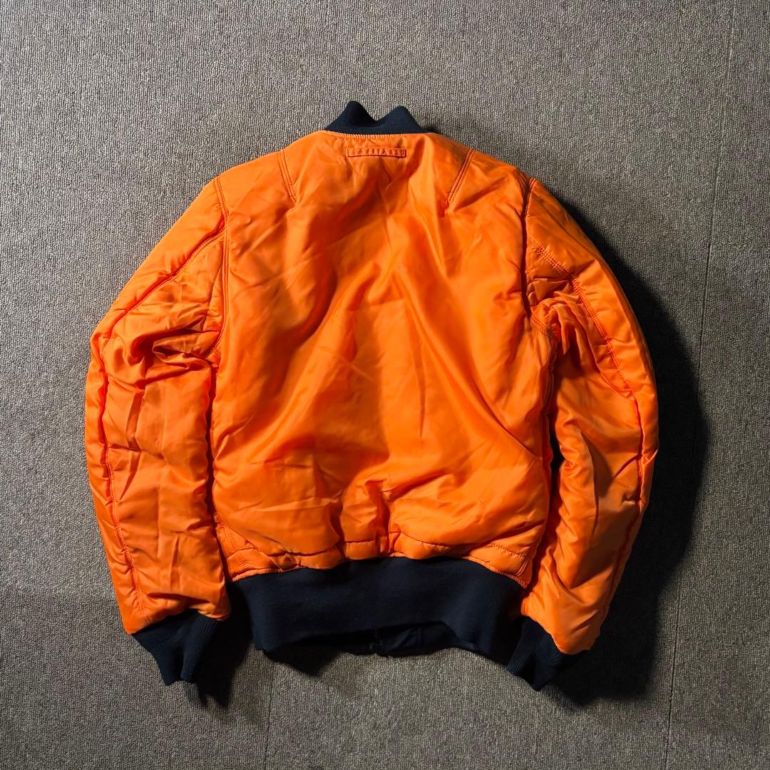 美品 ALPHA MA-1 XS リバーシブル フライトジャケット ネイビー