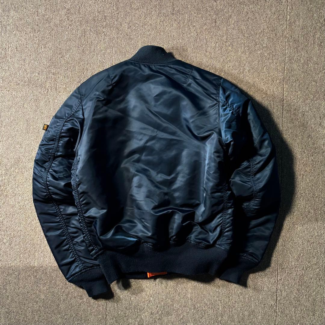 美品 ALPHA MA-1 XS リバーシブル フライトジャケット ネイビー