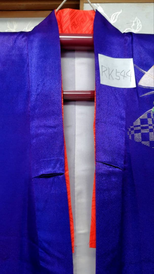 RK544洗える子供着物着丈130センチ裄丈58センチ7歳前後用ポリエステル