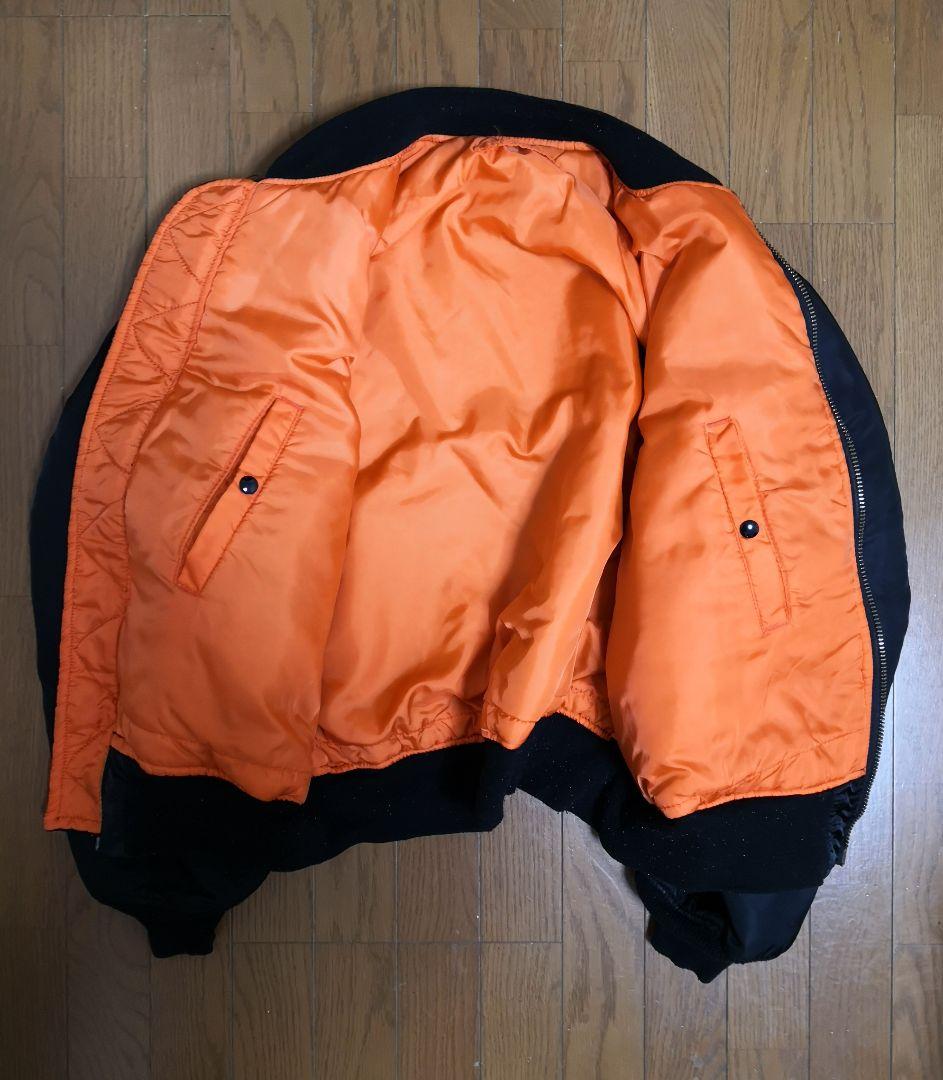ALPHA MA-1 BLACK XXXL★80s-90s