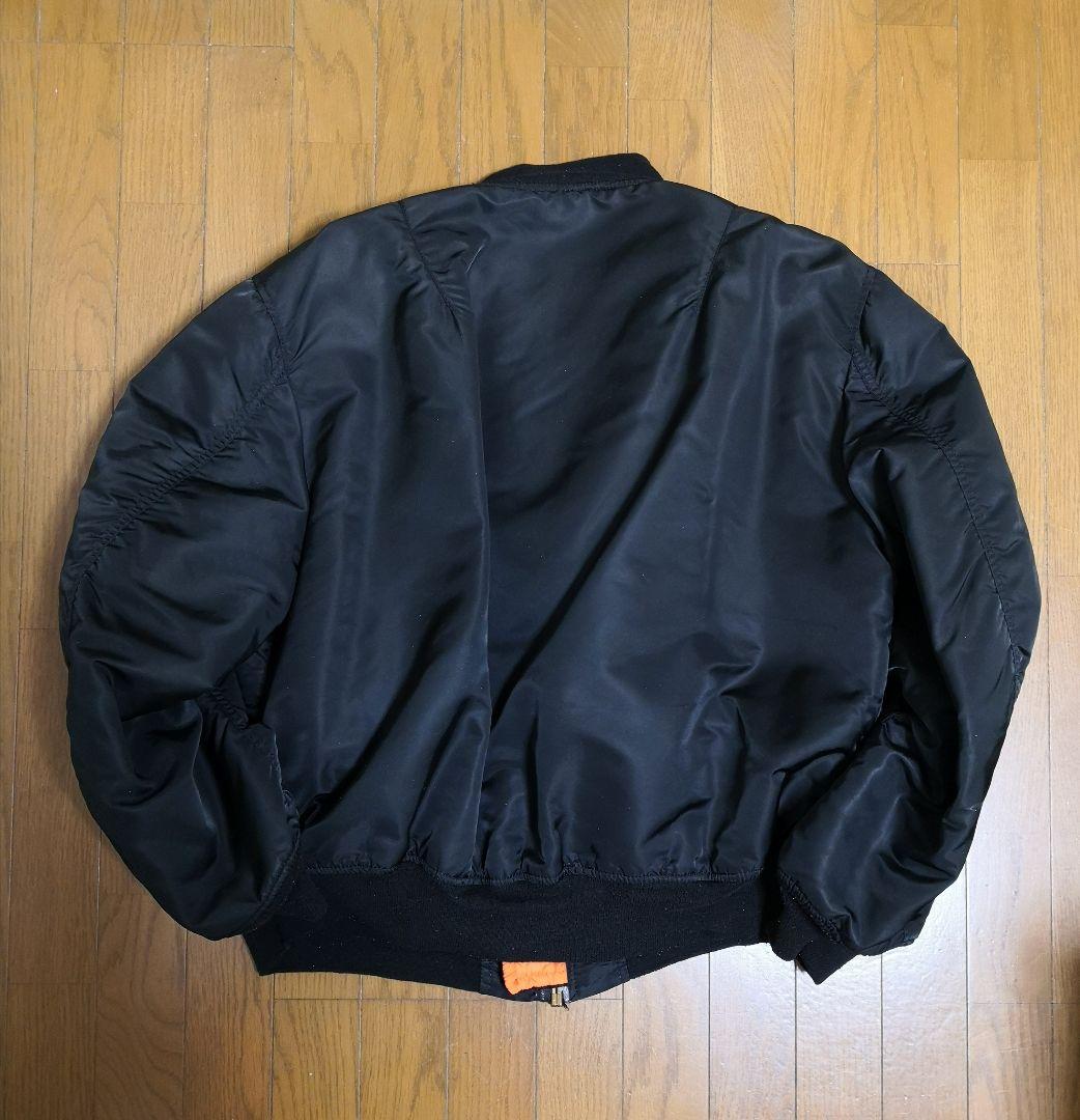 ALPHA MA-1 BLACK XXXL★80s-90s