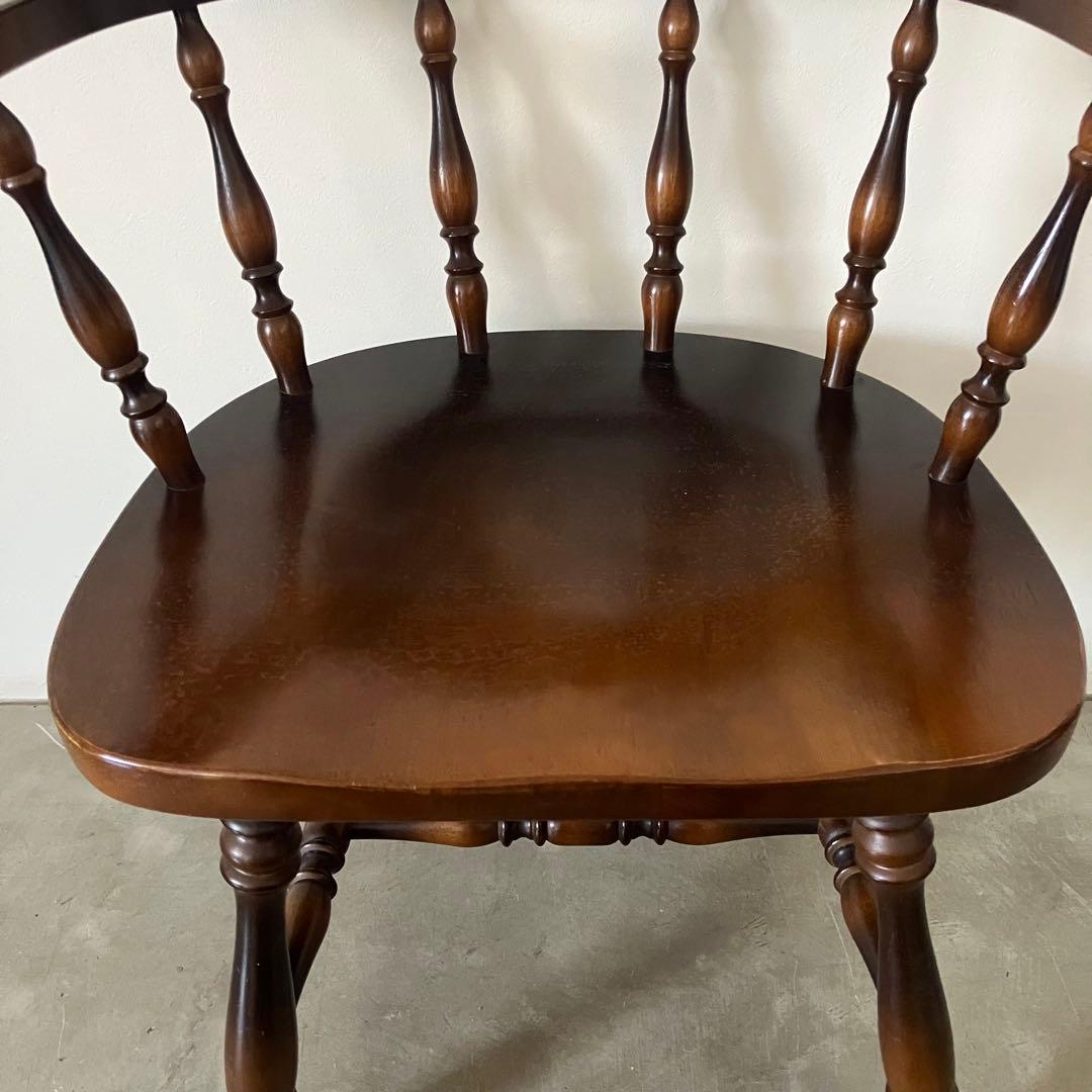 レトロ　アンティーク　古家具　古道具　キツツキ　飛騨産業　アームチェア　椅子