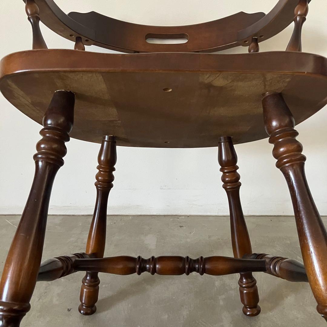 レトロ　アンティーク　古家具　古道具　キツツキ　飛騨産業　アームチェア　椅子