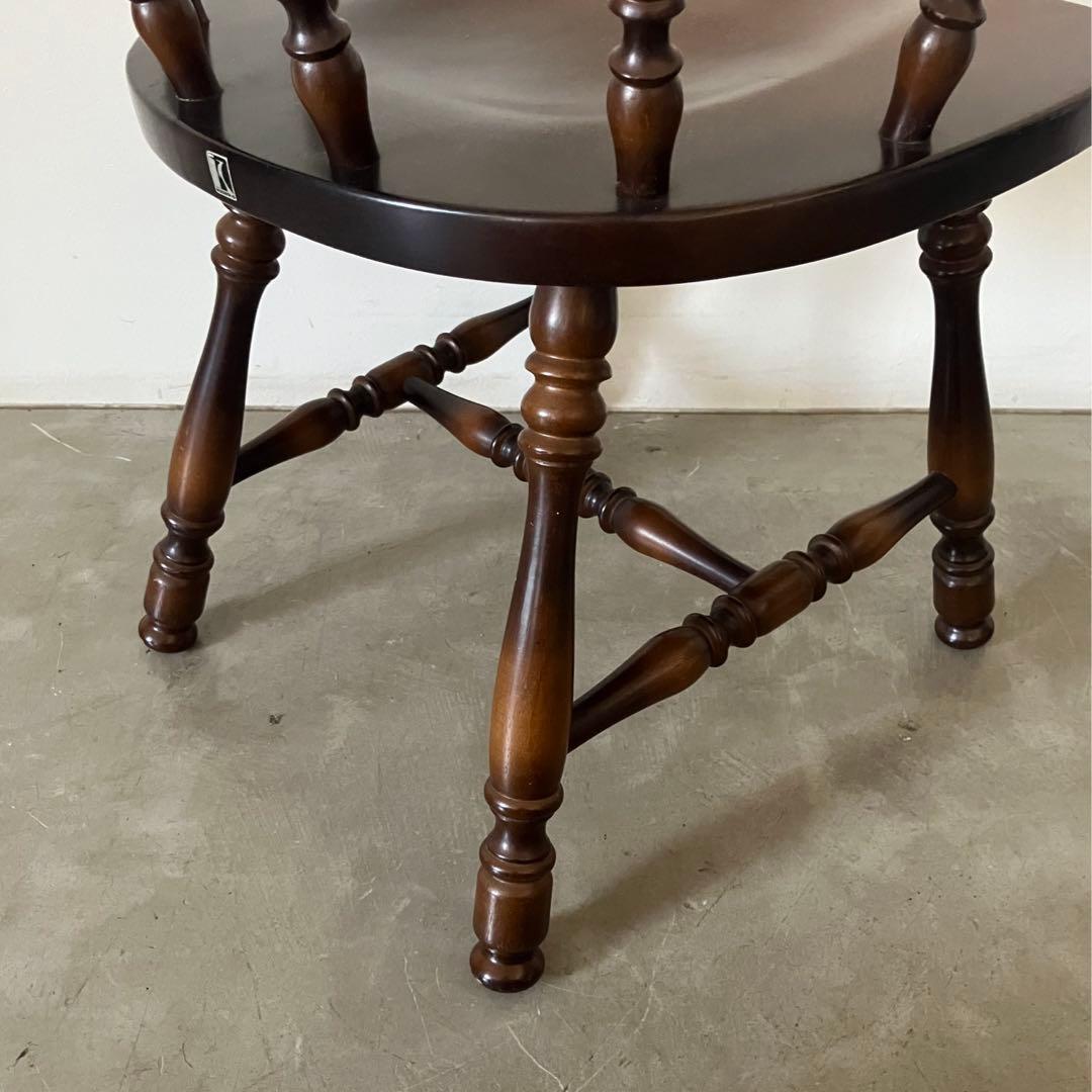 レトロ　アンティーク　古家具　古道具　キツツキ　飛騨産業　アームチェア　椅子