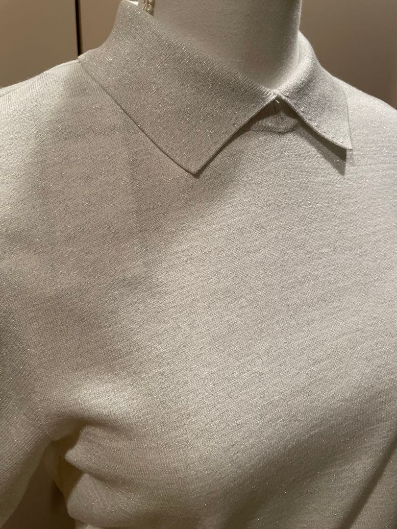 【タグ付き新品】Renoma シルバーラメニット　ポロシャツ 半袖　ゴルフ