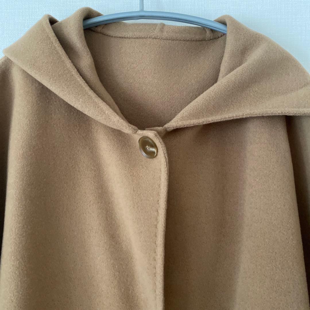 専用商品 24aw ohgaリバーポンチョコート キャメル ステッチ