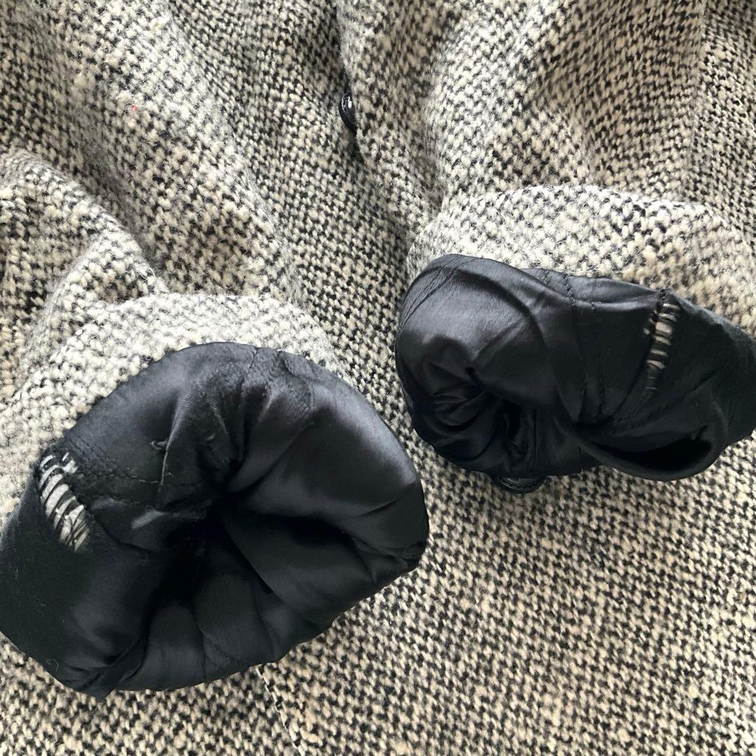 専用 80s ウールツイード ボア襟ギャングコート オーバーサイズ チェスター