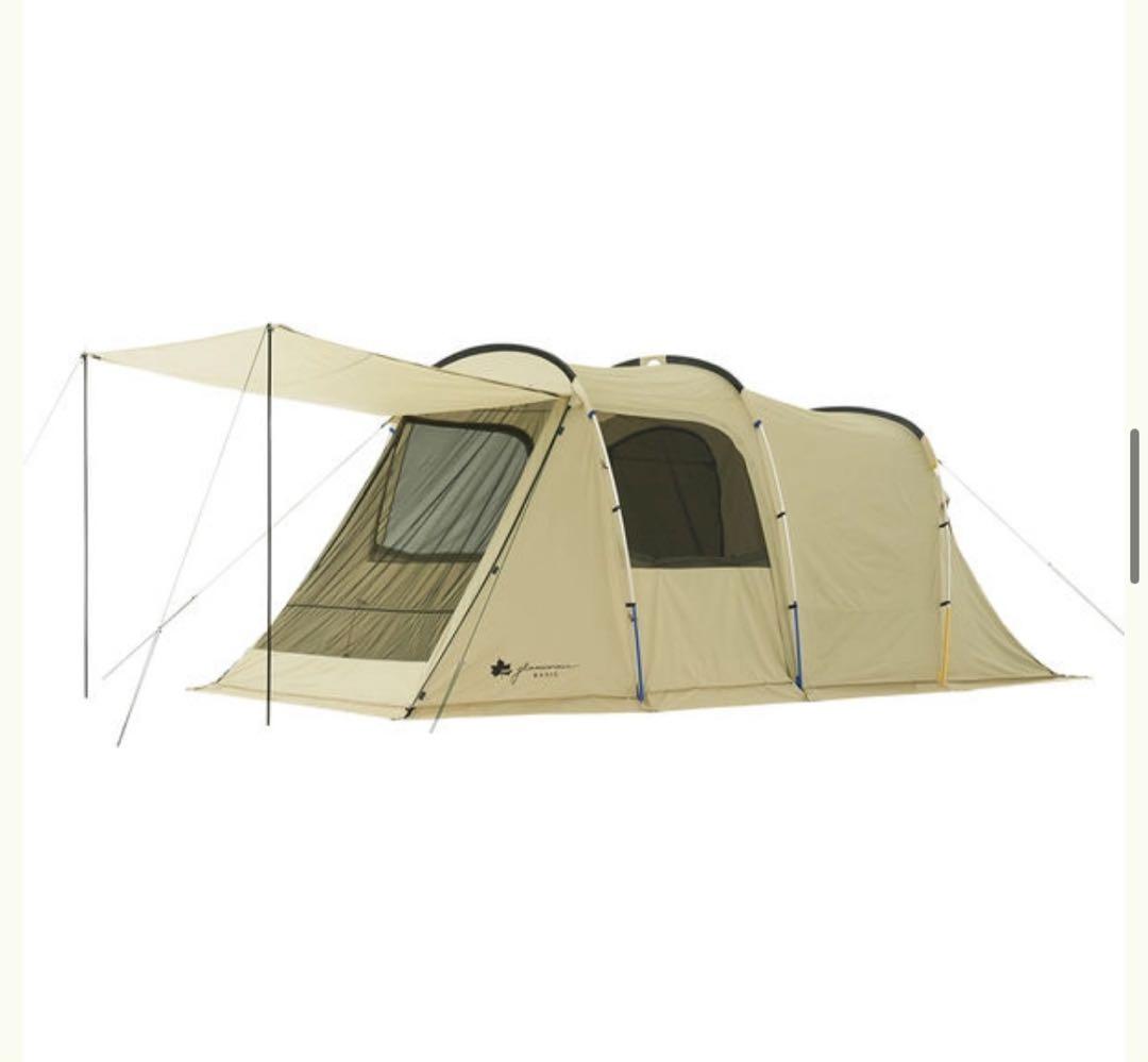 ロゴス　グランベーシック　 ベージュ　ドーム型テント　２ルームテント