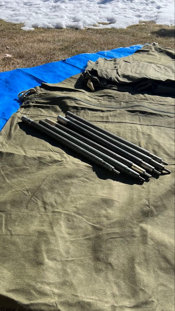 新品未使用 希少1983年ファスナー縫製済みパップテント 米軍 デッドストック