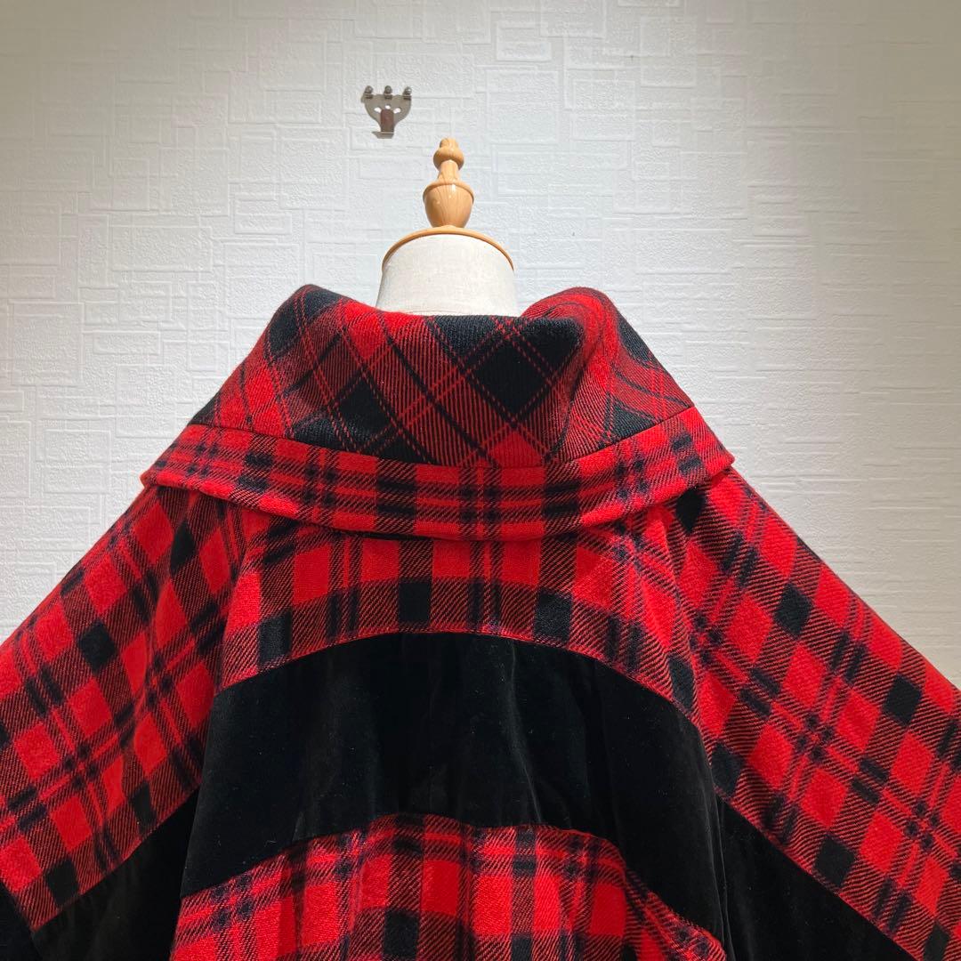 Yohji Yamamoto Femme AW2003 ベロア切替 ポンチョ