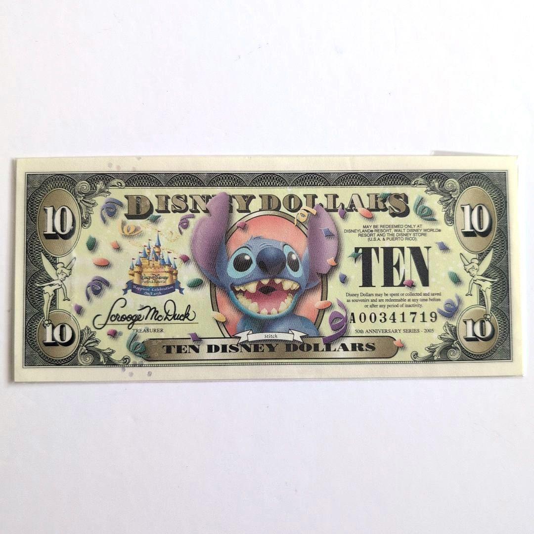 ディズニーダラー 　2005年　スティッチ 　10ダラー　バーコード付き