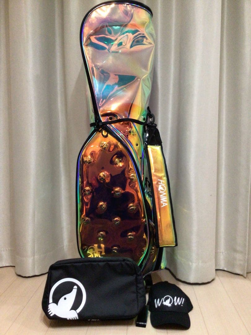 本間ゴルフ キャディバッグ スケルトン 未使用品 おまけ付き