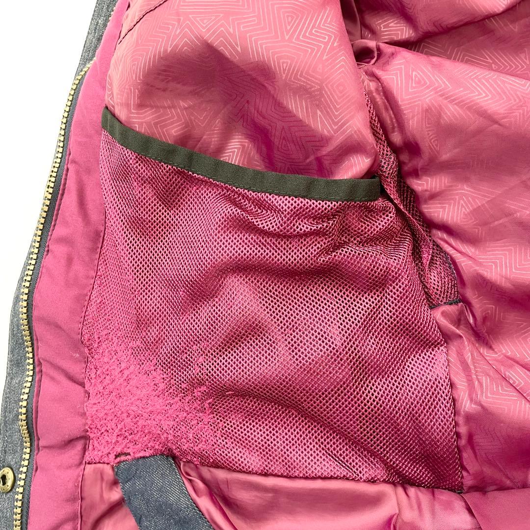 4420【極美品】ロキシー ジャケット スノボウェア デニム調 中綿入り