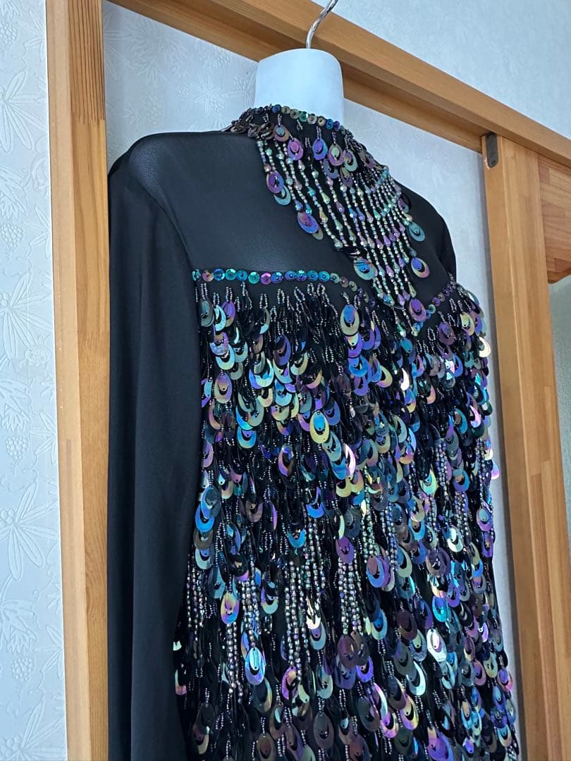 社交ダンスドレススパンコールXL