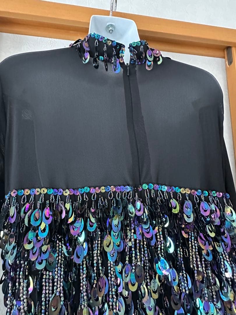 社交ダンスドレススパンコールXL