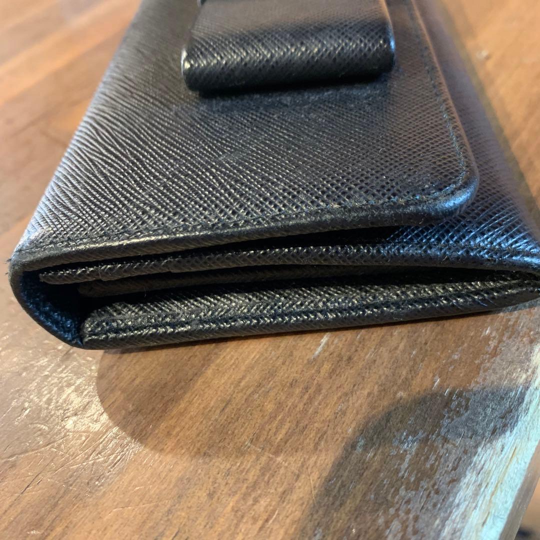 PRADA プラダ長財布 サフィアーノ フィオッコ ブラック メタルロゴ