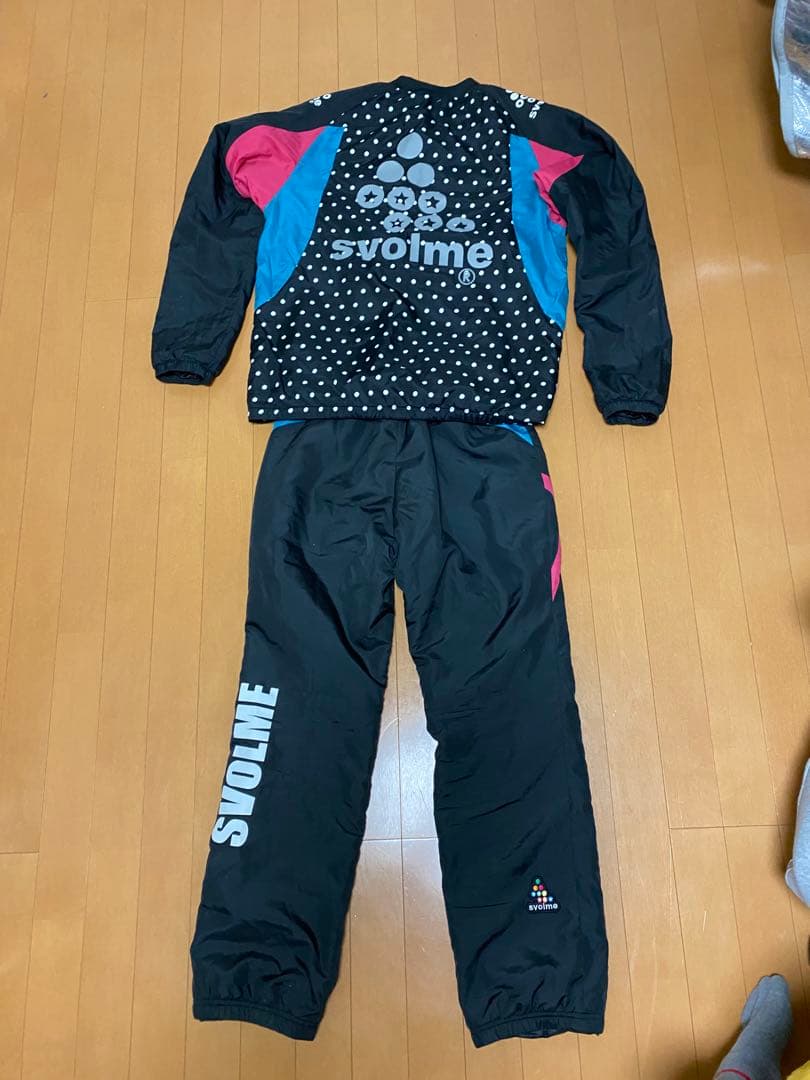 SVOLME スボルメ 中綿ピステ 上下セットアップ ブラック ピンク メンズS