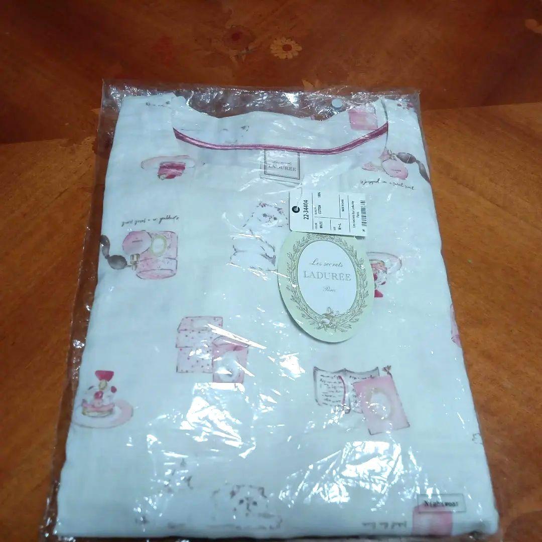 ◎新品 Laduree スクレ ラデュレ パジャマ フリル袖 Wガーゼ ホワイト