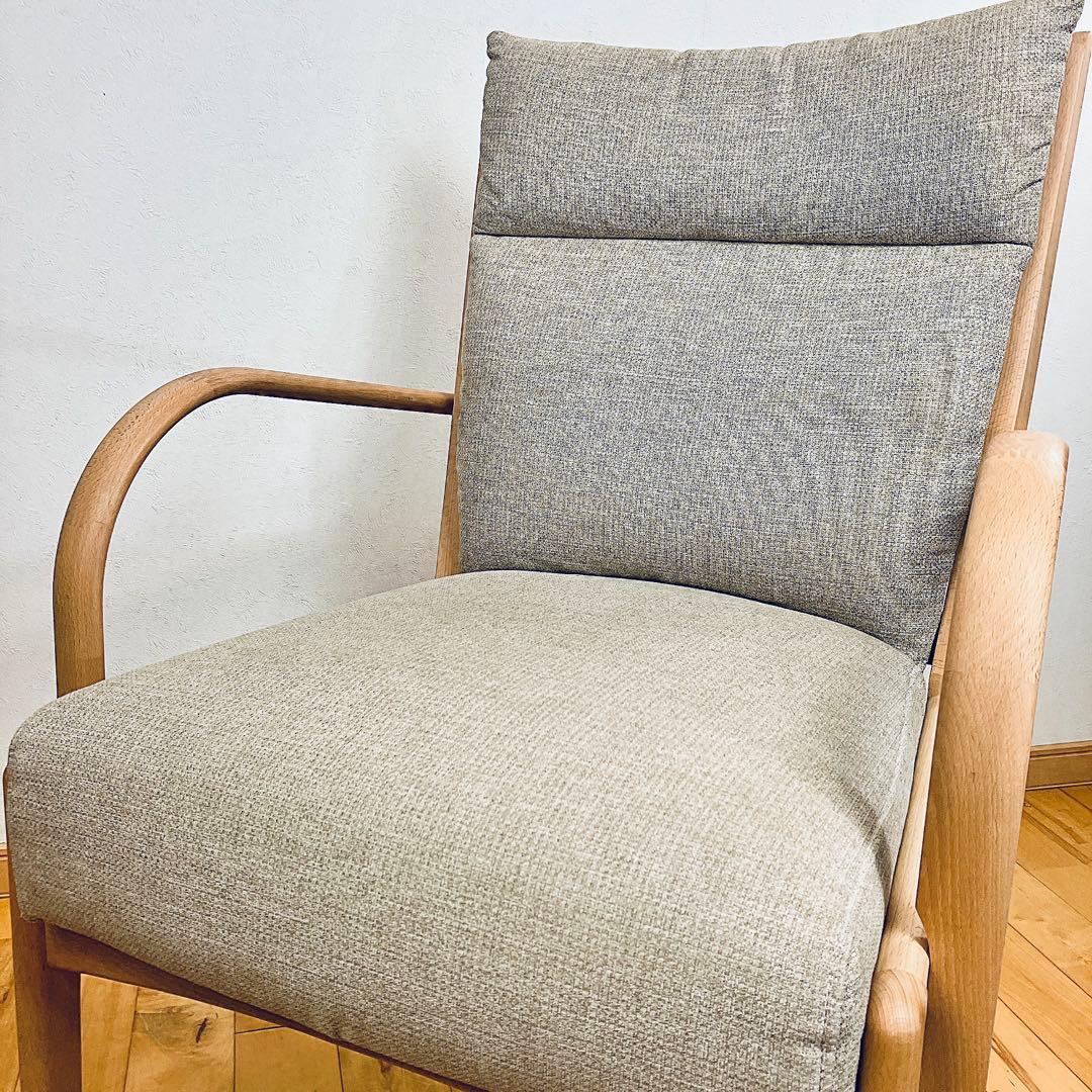 【美品】ニトリ　ダイニングチェア NコレクションC-27M肘/DC