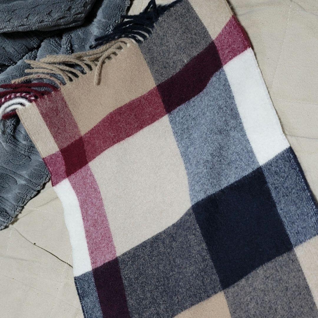 未使用 ブラックレーベルクレストブリッジ カシミア マフラー CBチェック