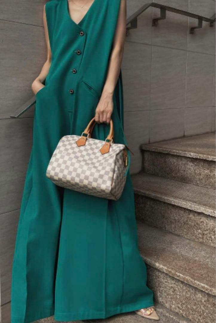 【AMERI vintage】 BOX SIDE RIBBON ROMPERS