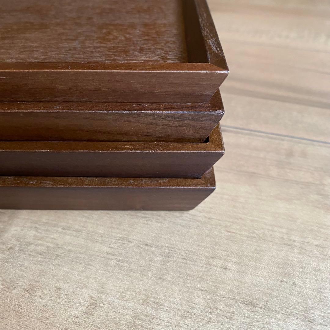 新品　木製トレー 20枚セット 木 トレイ お盆 お食事トレイ スタッキング