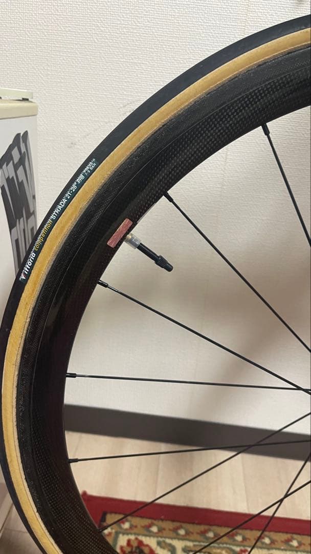 自転車ホイール 黒/緑 リムテープ付き ホイール　フロント 700c