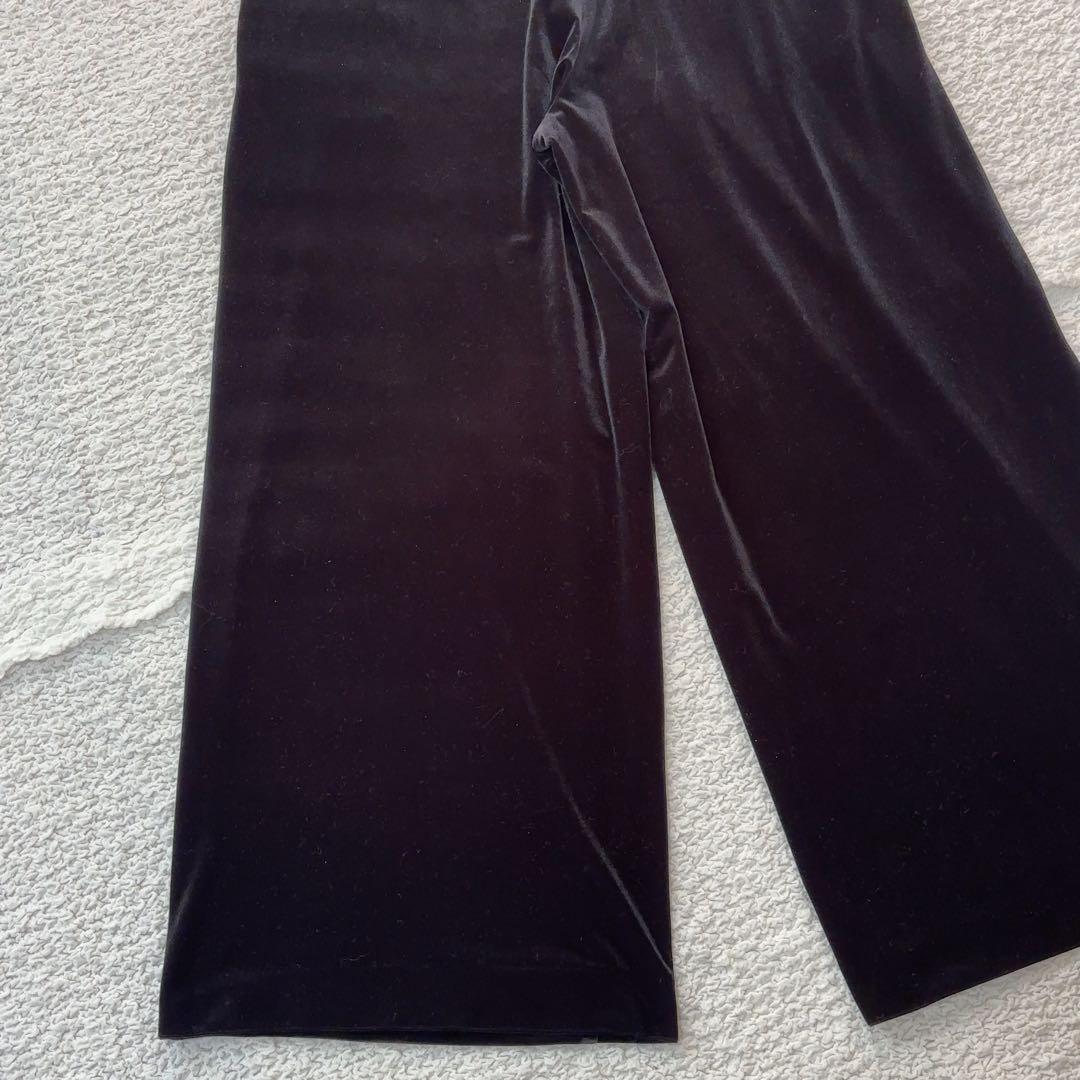 アンシェヌマン ベロア オーバーオール サロペット 黒 定価約3万円 ブラック